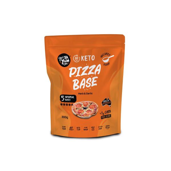 60 Sec Keto Pizza Base Value Pack - Herb And Garlic - 5 Individual Bases