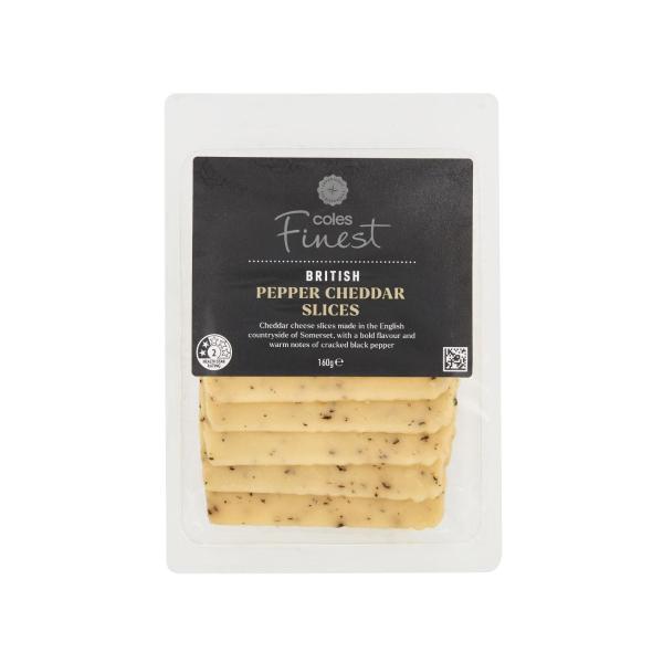 British Peppercorn Cheddar Slices