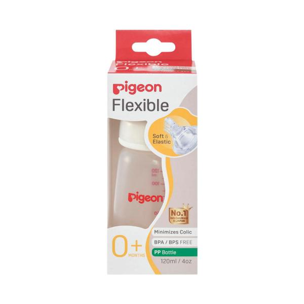 Slim Neck Pp Bottle With Flexible Teat 120ml