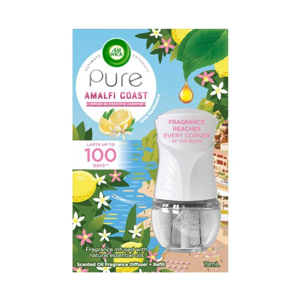 Pure Scented Oil Diffuser + Refill Lemon Blossom And Jasmine