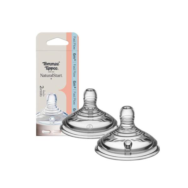 Natural Start Baby Bottle Teats Fast Flow 6months+