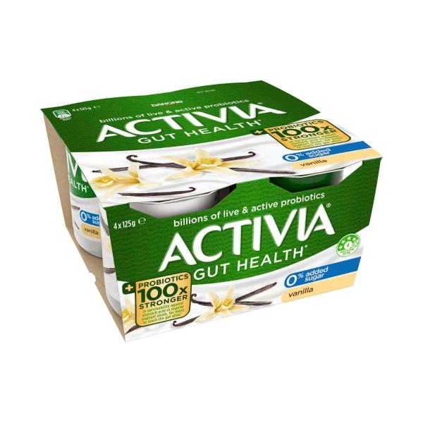 Probiotics Yoghurt No Added Sugar Vanilla 4x125g
