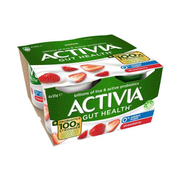 Probiotic Yoghurt No Added Sugar Strawberry 4x125g