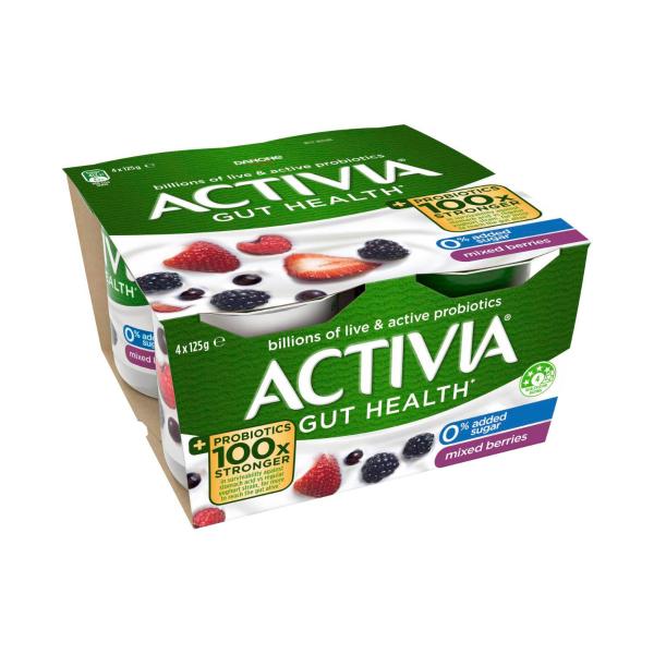 Probiotics Yoghurt No Added Sugar Berries 4x125g