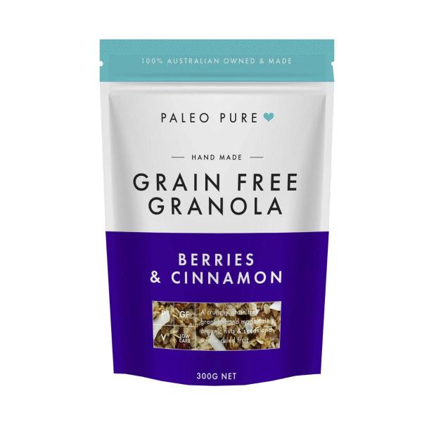 Grain Free Granola Berries And Cinnamon