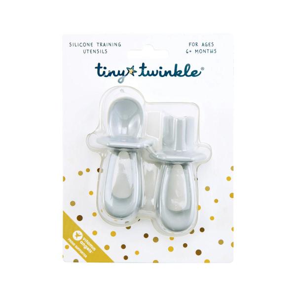 Silicone Training Utensils Grey