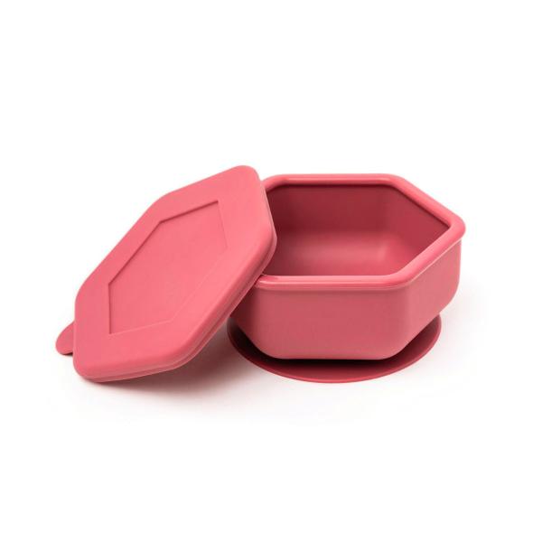Silicone Suction Bowl Burgundy