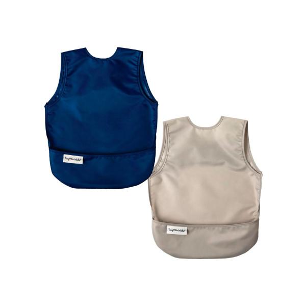 Apron Bib Toddler Grey Indigo