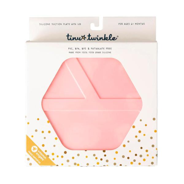 Silicone Suction Plate And Lid Set Pink