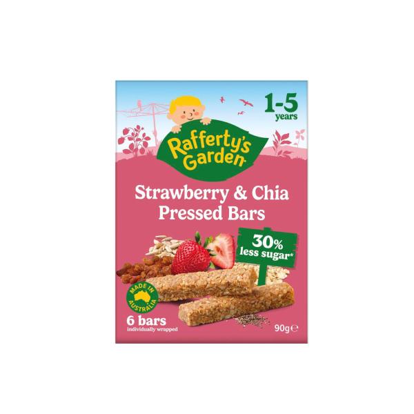 Strawberry & Chia Pressed Bars 1-3 Years