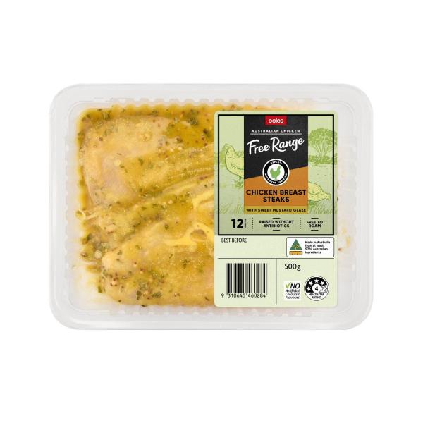 Free Range RSPCA Chicken Sweet Mustard Breast Fillet