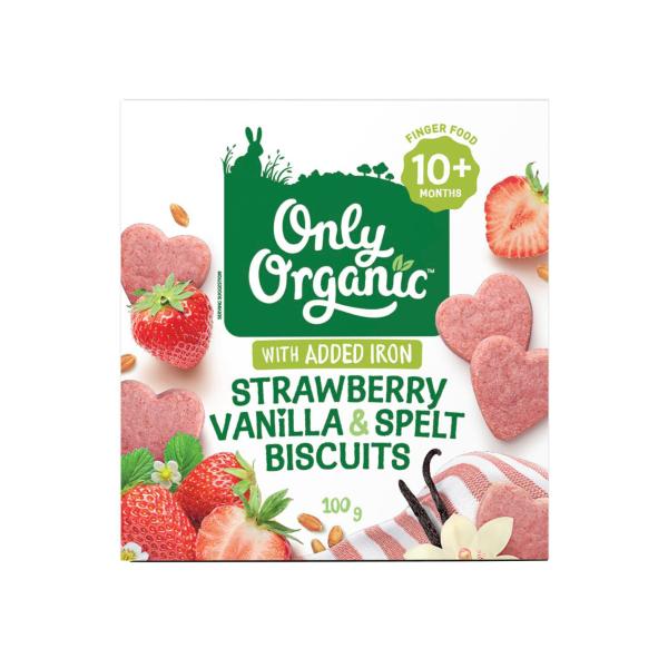 10 Months+ Strawberry Vanilla & Spelt Biscuits