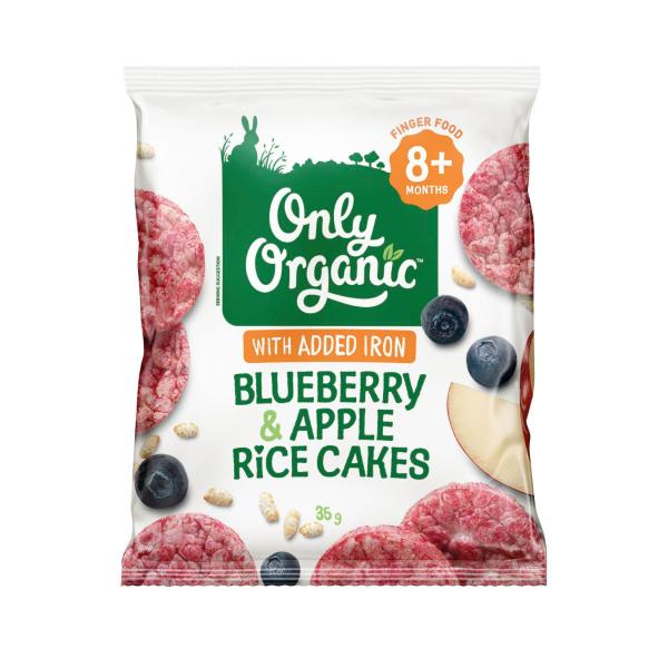 Blueberry Apple Rice Cakes 8 Months+