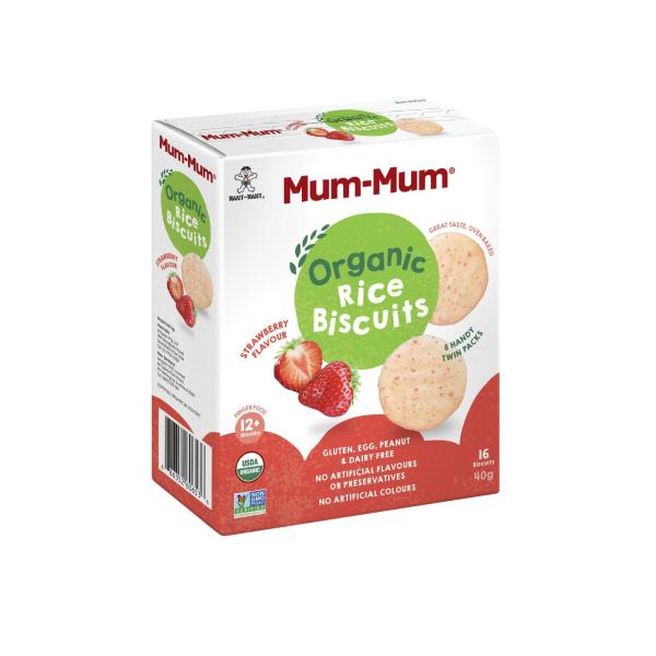 Organic Strawberry Rice Biscuits