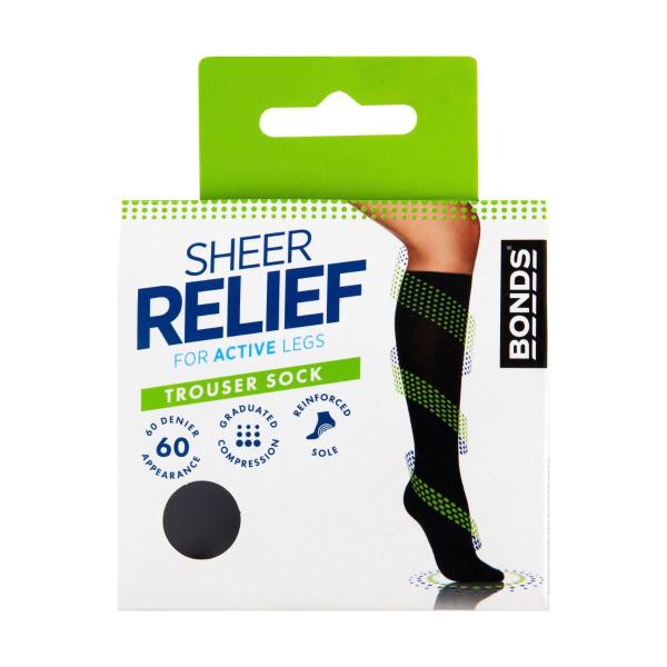 Relief Pantyhose Trouser Sock Black