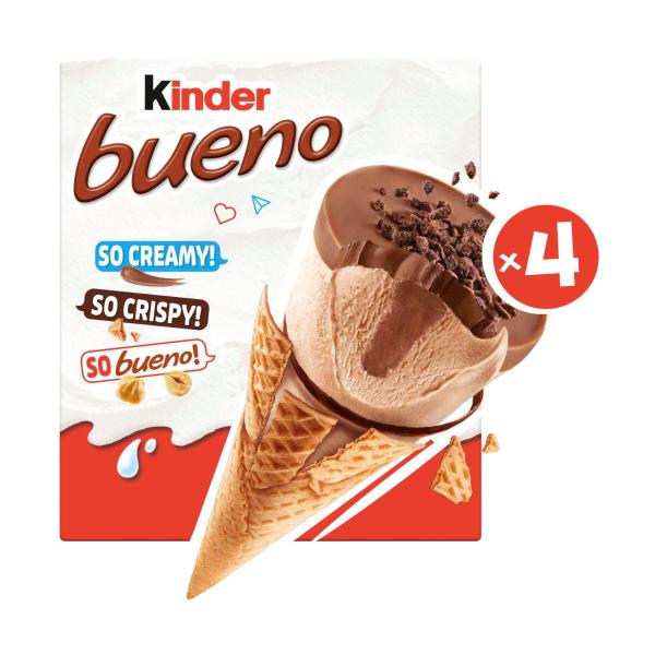 Bueno Classic Frozen Dessert Cones 4 Pack