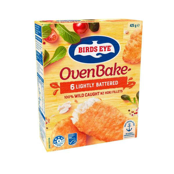 Frozen Fish Fillets With Original Lightly Battered Oven Bake 6 Pack