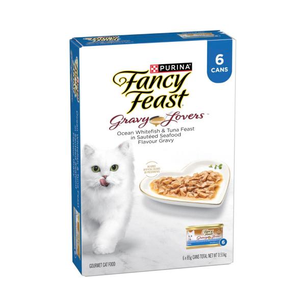 Gravy Lovers Ocean Whitefish & Tuna Cat Food 6x85g