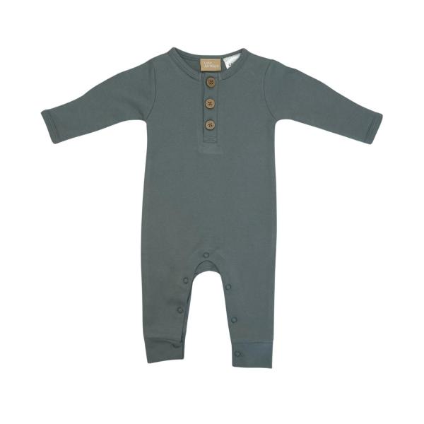 Cozy Button Up Bodysuit - Sea Foam Green - 0-3 Months