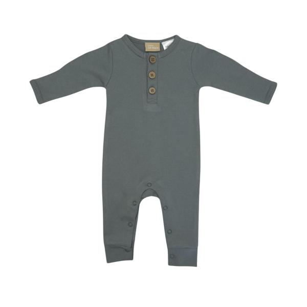 Cozy Button Up Bodysuit - Sea Foam Green - 3-6 Months