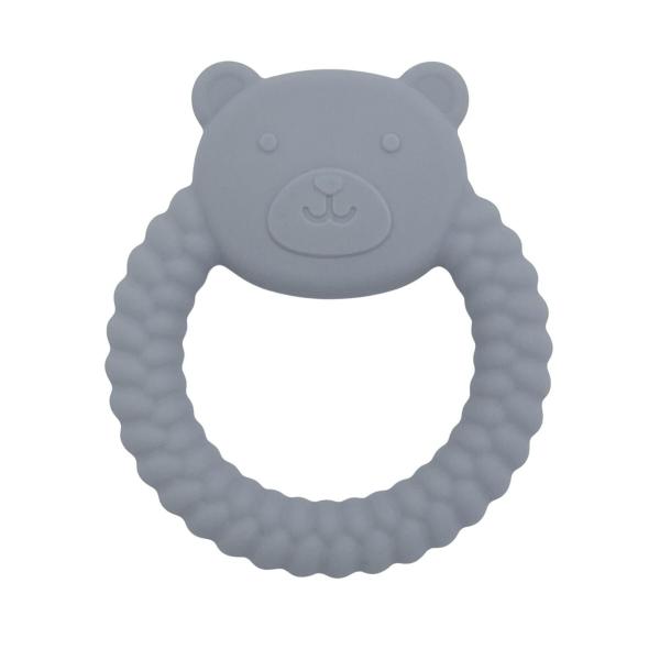 Braided Teether Silicone Cloud Grey