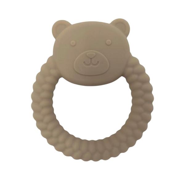 Braided Silicone Teether Caramel