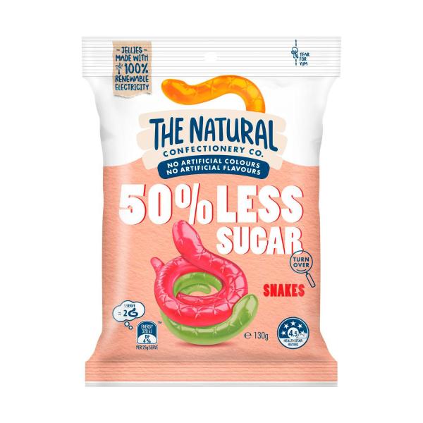 50% Less Sugar Snakes Lollies