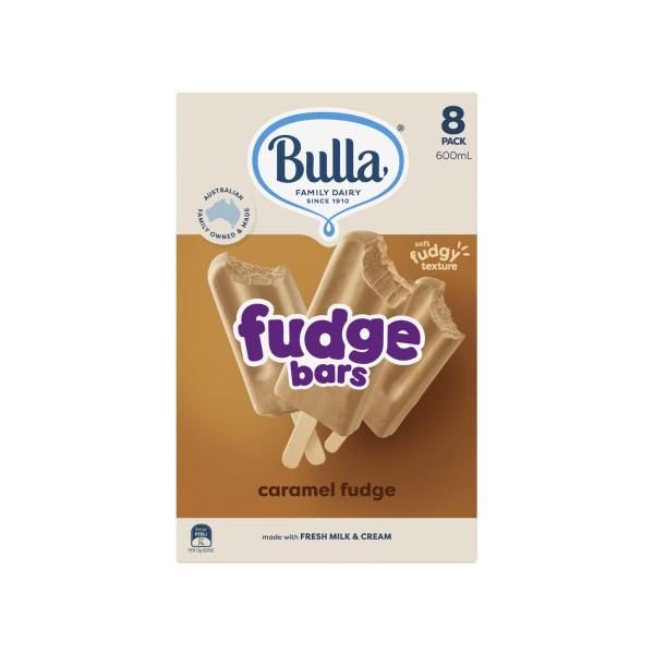 Caramel Fudge Ice Cream Bars 8 Pack