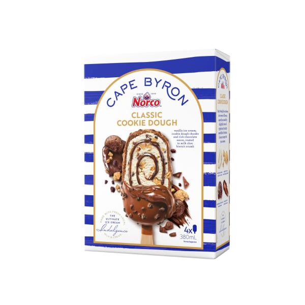 Cape Byron Classic Cookie Dough Ice Cream Sticks 4 Pack