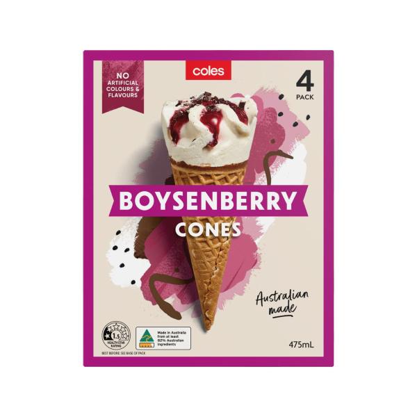 Boysenberry Ice Cream Cones