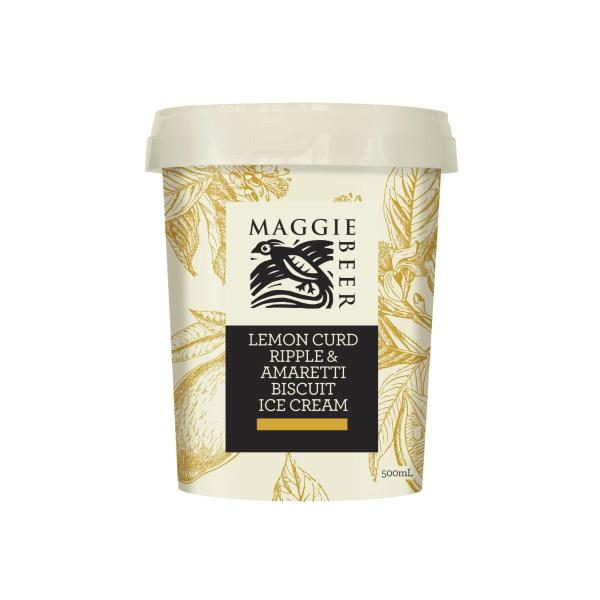Lemon Curd Ripple & Amaretti Biscuit Ice Cream