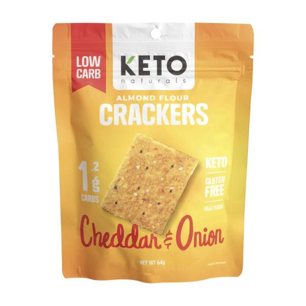 Almond Flour Crackers Cheddar & Onion
