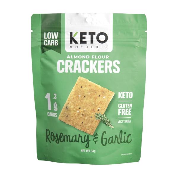 Almond Flour Crackers Rosemary & Garlic