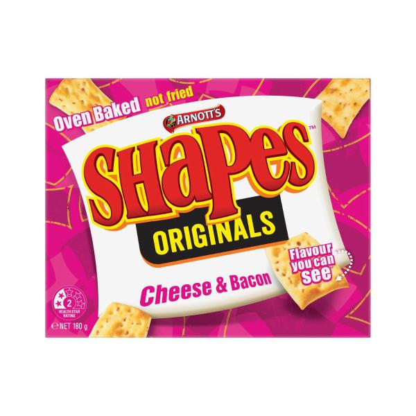 Shapes Original Cheese & Bacon Cracker Biscuits