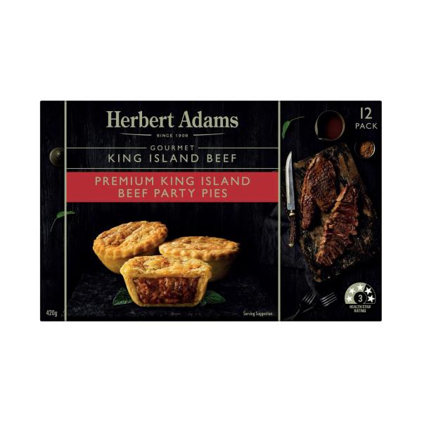 Premium Gourmet King Island Beef Party Pies 12 Pack