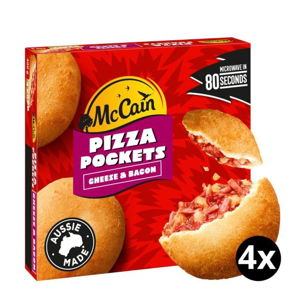 Frozen Cheese & Bacon Pizza Pockets