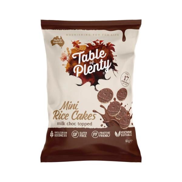 Share Topped Mini Rice Cakes Chocolate