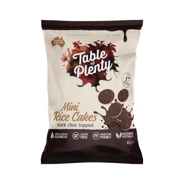 Share Topped Mini Rice Cakes Dark Chocolate