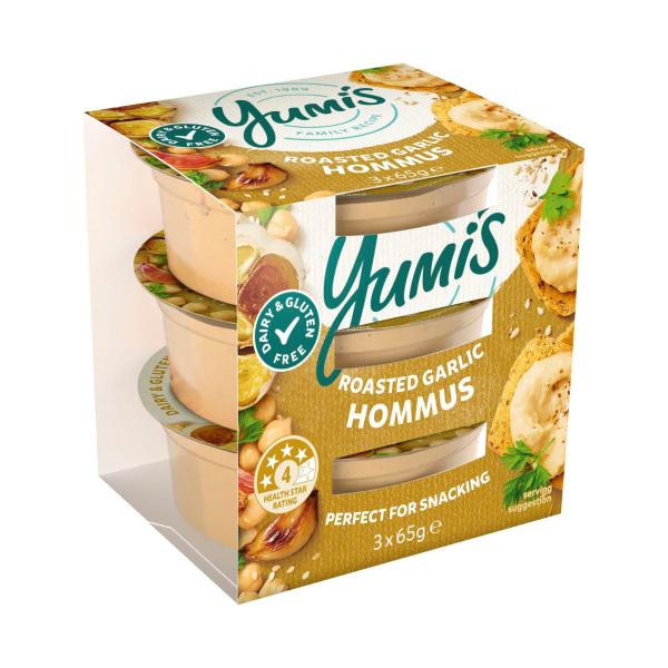 Snacking Roasted Garlic Hommus 3 Pack