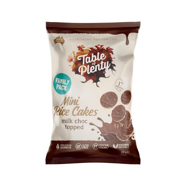 Family Topped Mini Rice Cakes Chocolate