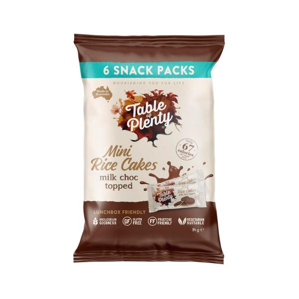 Snack Pack Topped Sweet Mini Rice Cakes Milk Choc