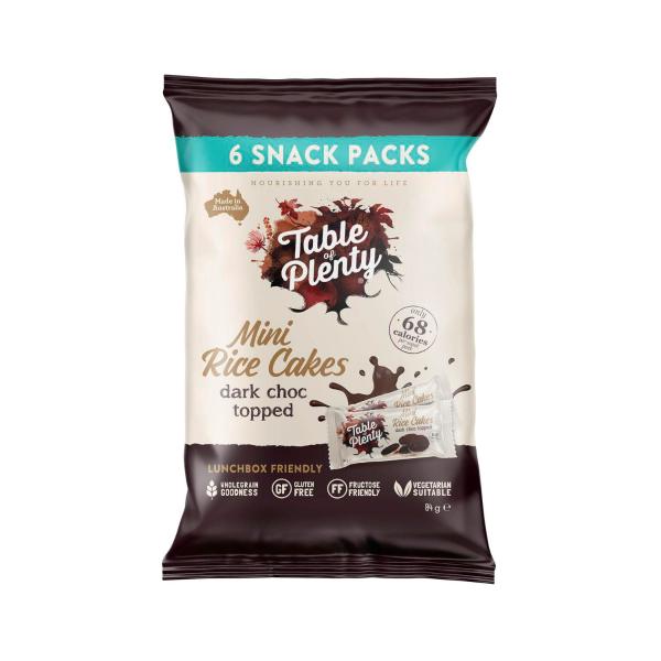 Snack Pack Topped Sweet Mini Rice Cakes Dark Choc