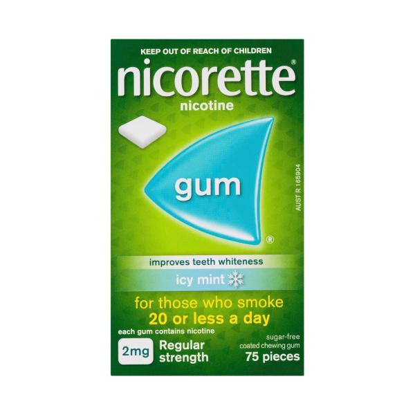 Quit Smoking Regular Strength Nicotine Gum Icy Mint
