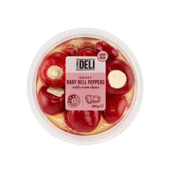 Baby Bell Peppers Cream Cheese