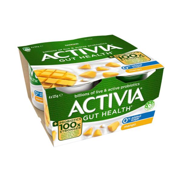 Probiotic Yoghurt No Added Sugar Mango 4x125g