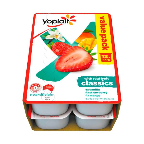 Multi Flavoured Classic Yoghurt 12 X100g