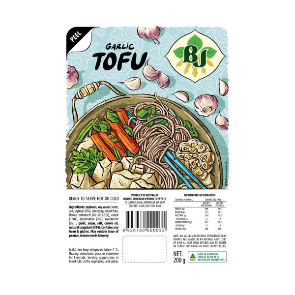 Sliced Garlic Tofu Pieces
