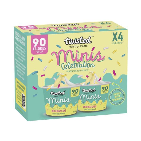 Healthy Treats Minis Frozen Yoghurt Celebration 4 Pack