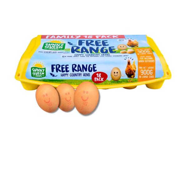 Free Range Large Eggs 18 Pack