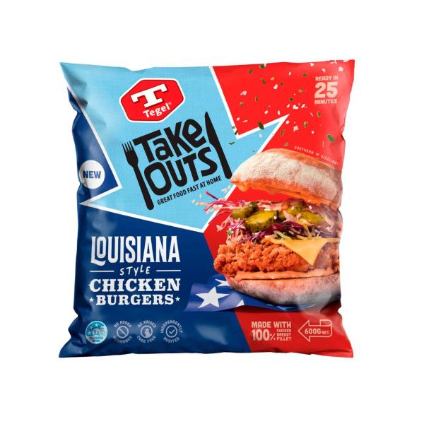 Take Outs Frozen Chicken Burger Louisiana Style